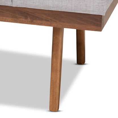 Banc en tissu du milieu du siècle
