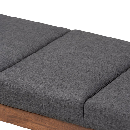 Banc en tissu du milieu du siècle
