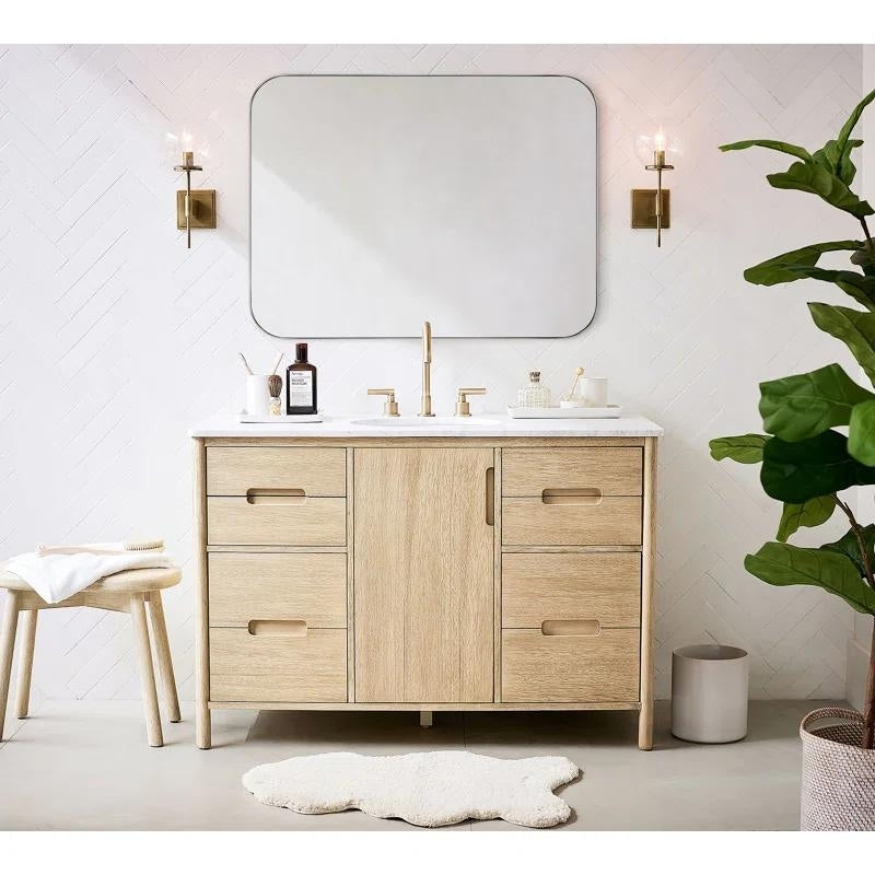 Miroirs muraux ronds en métal chic et moderne du milieu du siècle TEHOME