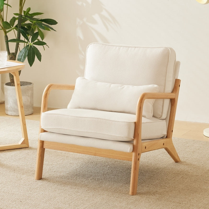 Chaise d'appoint rembourrée moderne du milieu du siècle