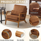 Chaise d'appoint rembourrée moderne du milieu du siècle