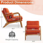 Chaise d'appoint rembourrée moderne du milieu du siècle