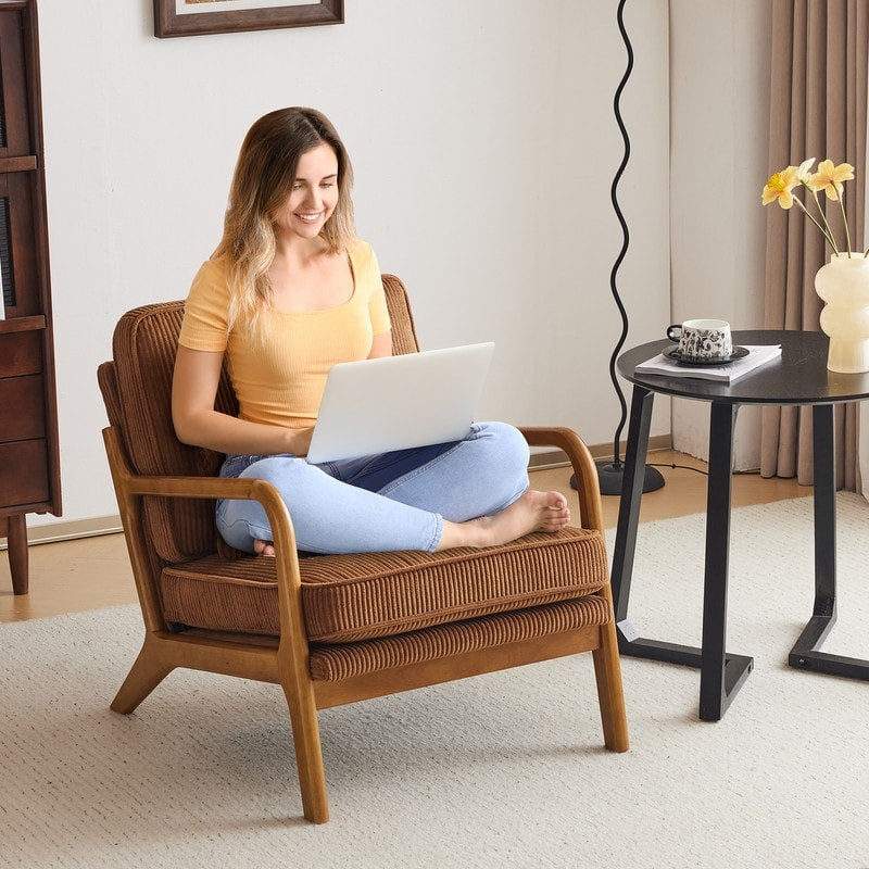 Chaise d'appoint rembourrée moderne du milieu du siècle