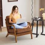 Chaise d'appoint rembourrée moderne du milieu du siècle