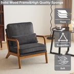 Chaise d'appoint rembourrée moderne du milieu du siècle