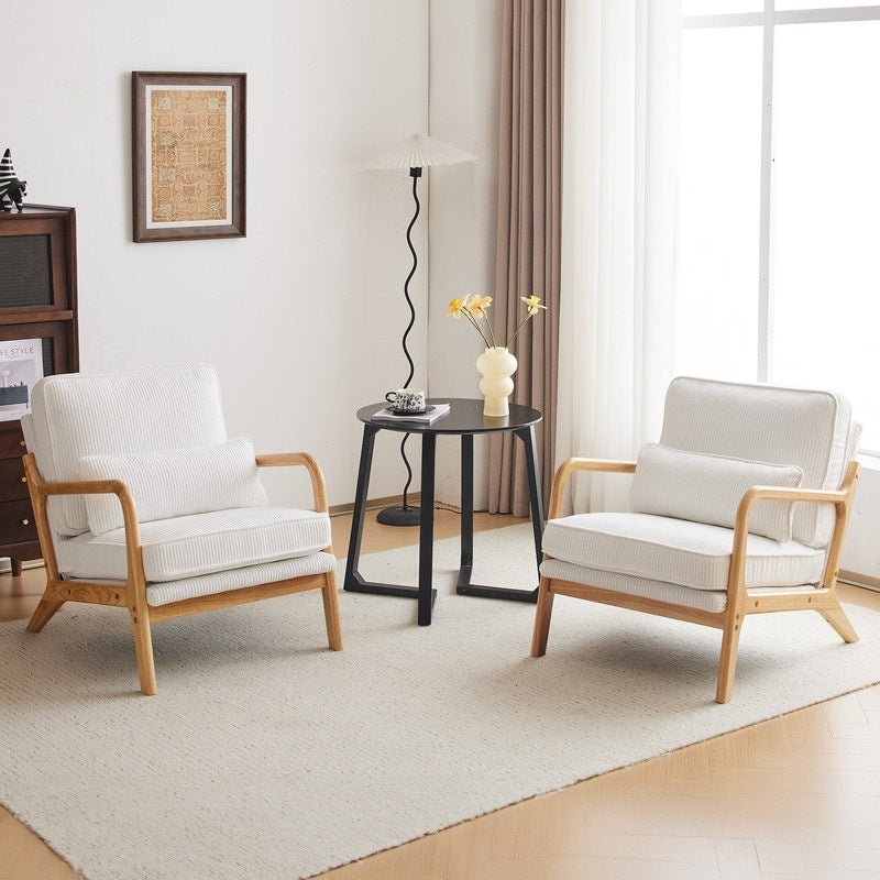 Chaise d'appoint rembourrée moderne du milieu du siècle