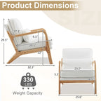 Chaise d'appoint rembourrée moderne du milieu du siècle
