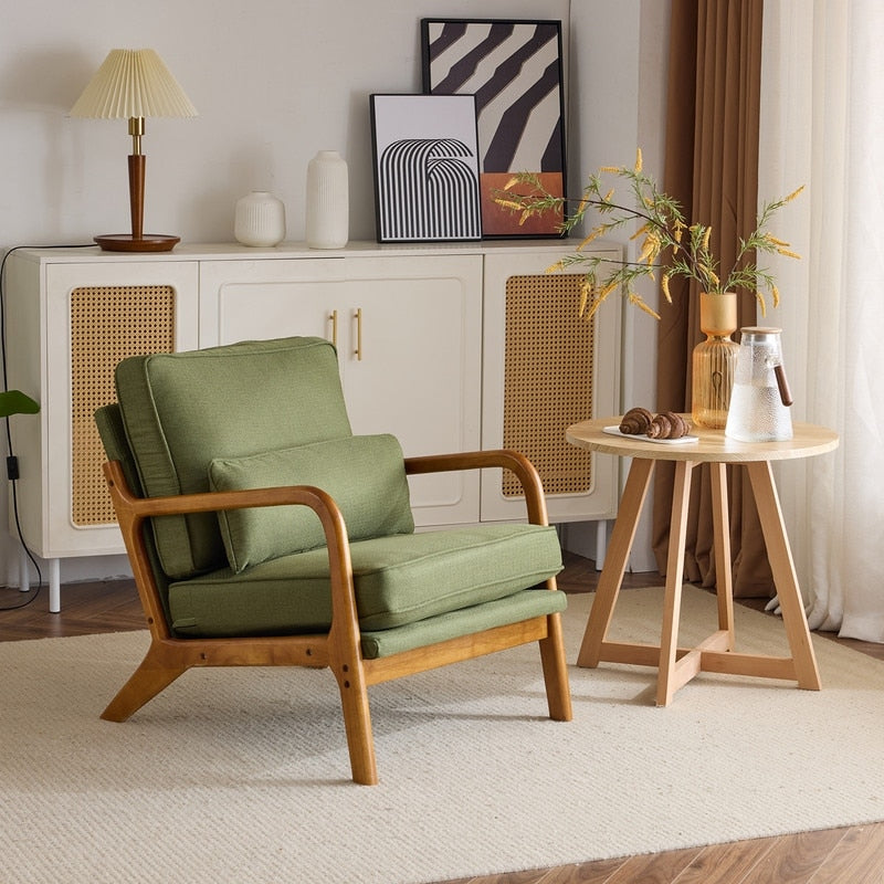Chaise d'appoint rembourrée moderne du milieu du siècle