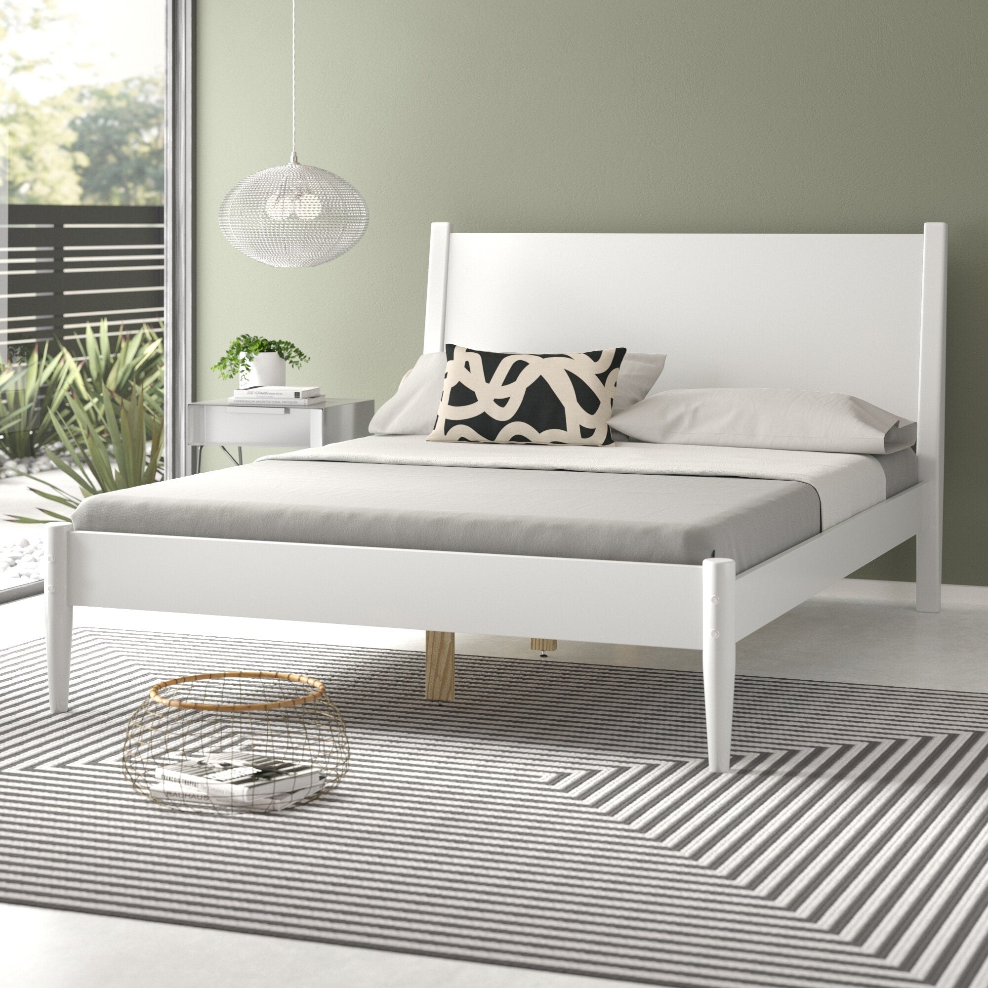 Mid-Century Panel Bed