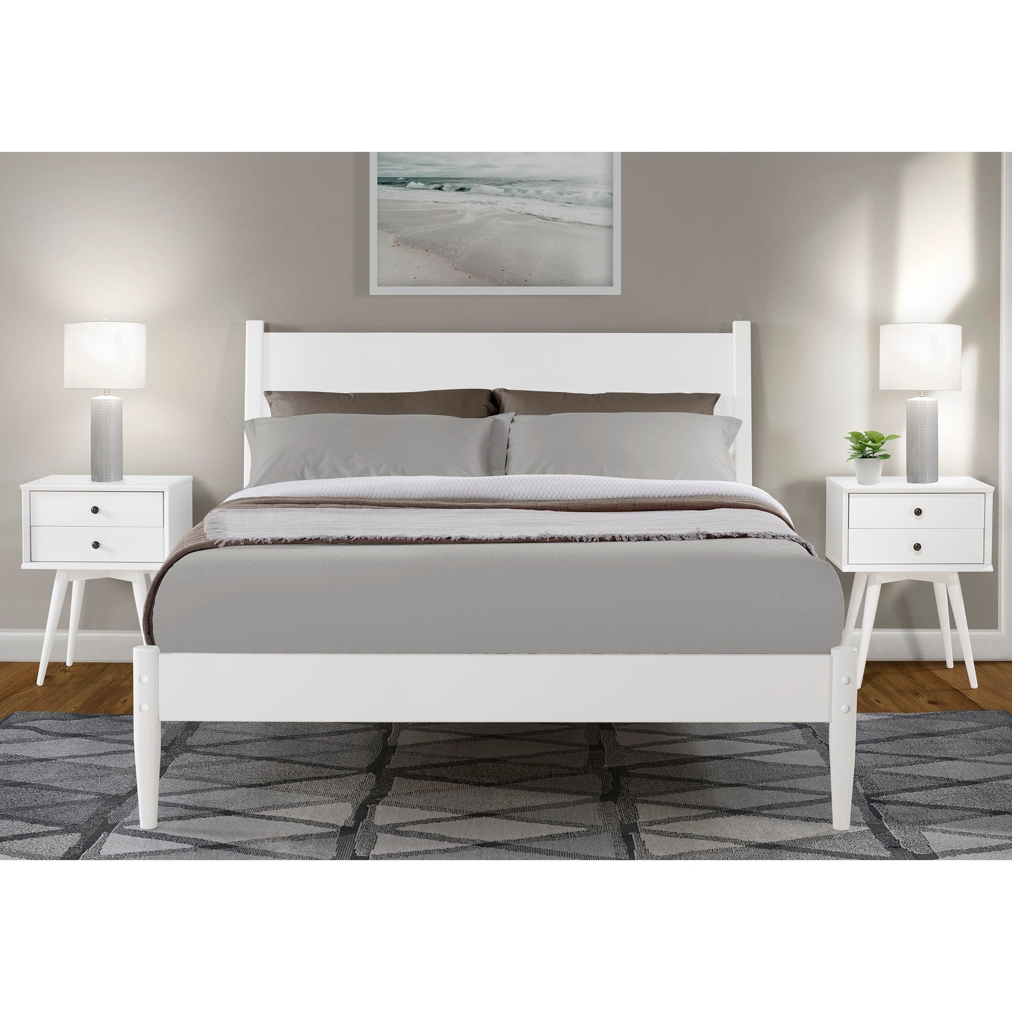Mid-Century Panel Bed