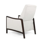 Fauteuil inclinable rembourré du milieu du siècle avec repose-pieds et cadre en bois de bouleau