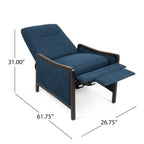 Fauteuil inclinable rembourré du milieu du siècle avec repose-pieds et cadre en bois de bouleau