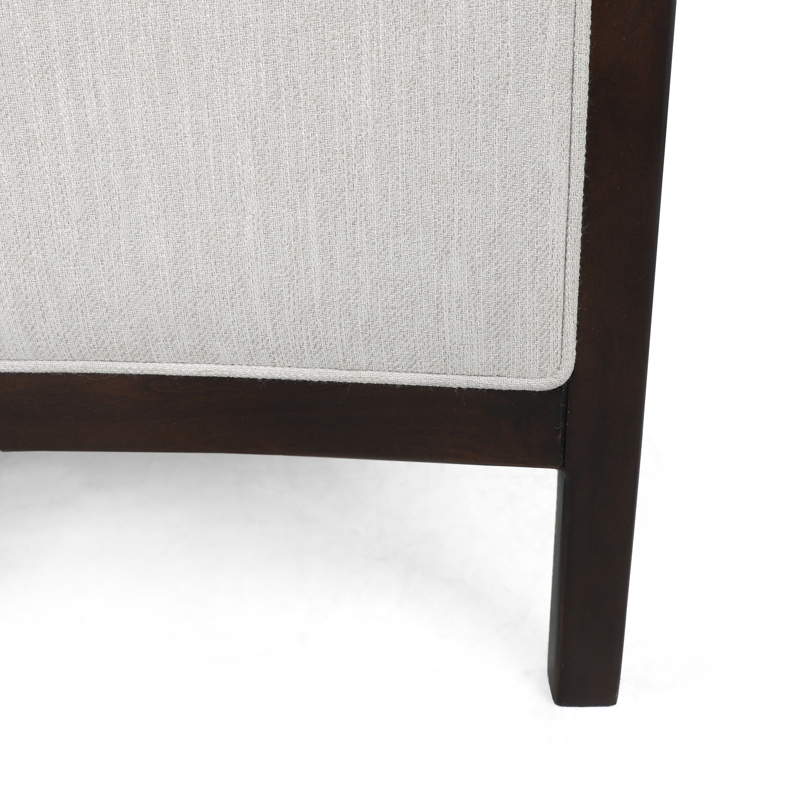 Fauteuil inclinable rembourré du milieu du siècle avec repose-pieds et cadre en bois de bouleau
