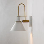Applique murale conique moderne du milieu du siècle à 1 ampoule - Lampe de chambre 7 pouces