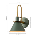 Applique murale conique moderne du milieu du siècle à 1 ampoule - Lampe de chambre 7 pouces