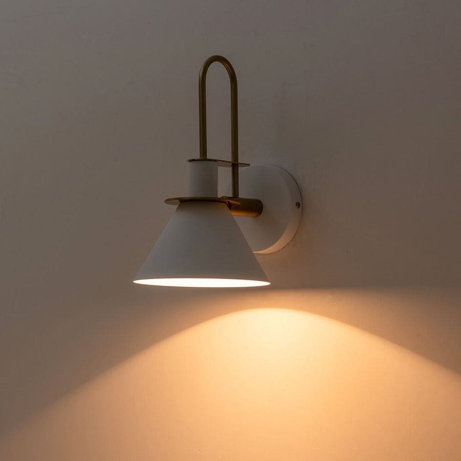 Applique murale conique moderne du milieu du siècle à 1 ampoule - Lampe de chambre 7 pouces