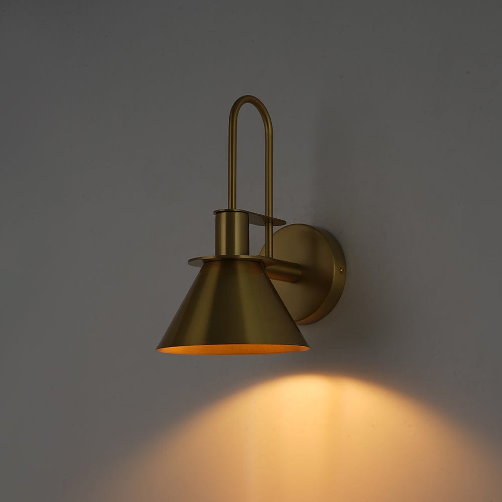 Applique murale conique moderne du milieu du siècle à 1 ampoule - Lampe de chambre 7 pouces