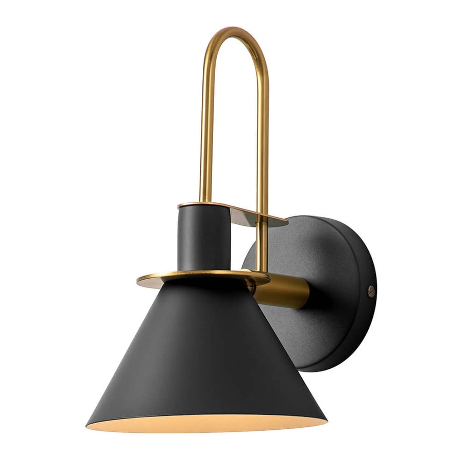 Applique murale conique moderne du milieu du siècle à 1 ampoule - Lampe de chambre 7 pouces