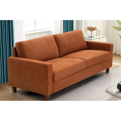 Canapé 3 places Miles Mid-Century Modern avec coussins de dossier réversibles, grand