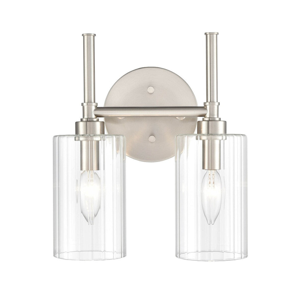 Luminaire de salle de bain Millennium Lighting Chastine avec abat-jour en verre biseauté transparent