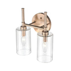 Luminaire de salle de bain Millennium Lighting Chastine avec abat-jour en verre biseauté transparent