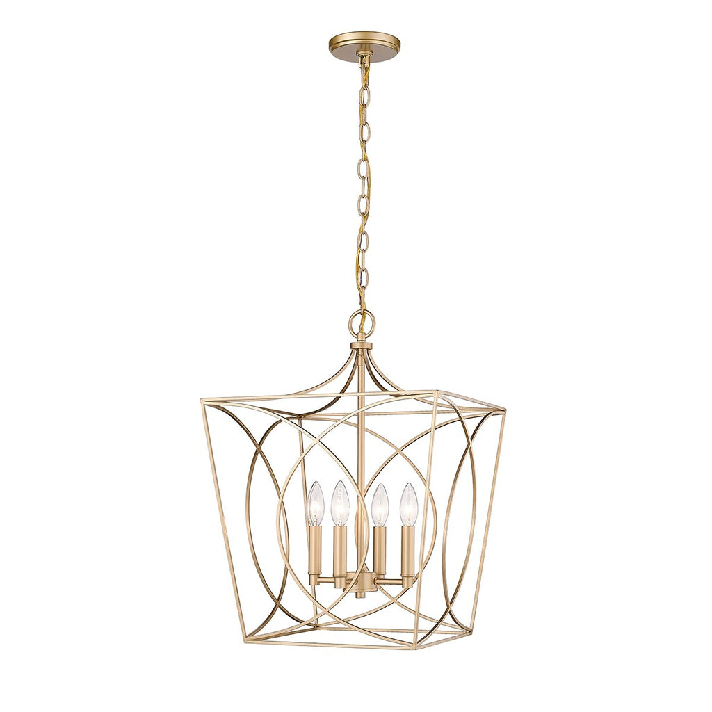 Luminaire suspendu Millennium Lighting Tracy à 4 lumières, disponible en plusieurs finitions