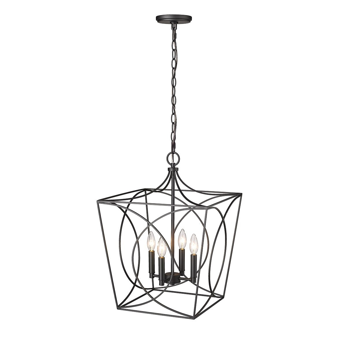 Luminaire suspendu Millennium Lighting Tracy à 4 lumières, disponible en plusieurs finitions