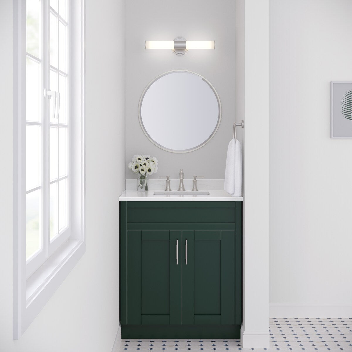 Luminaire de salle de bain à LED Truman de Millennium Lighting, disponible en plusieurs finitions
