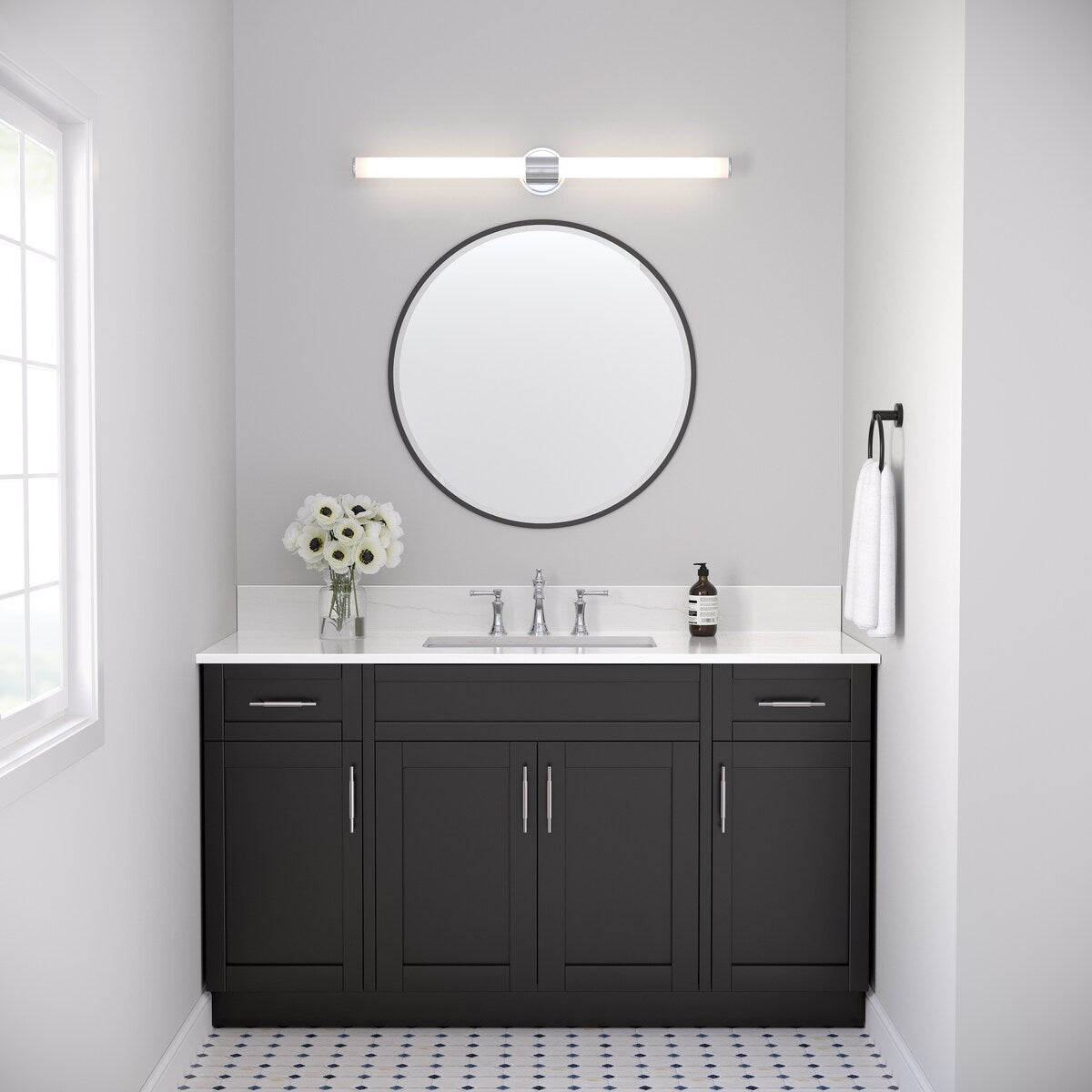 Luminaire de salle de bain à LED Truman de Millennium Lighting, disponible en plusieurs finitions