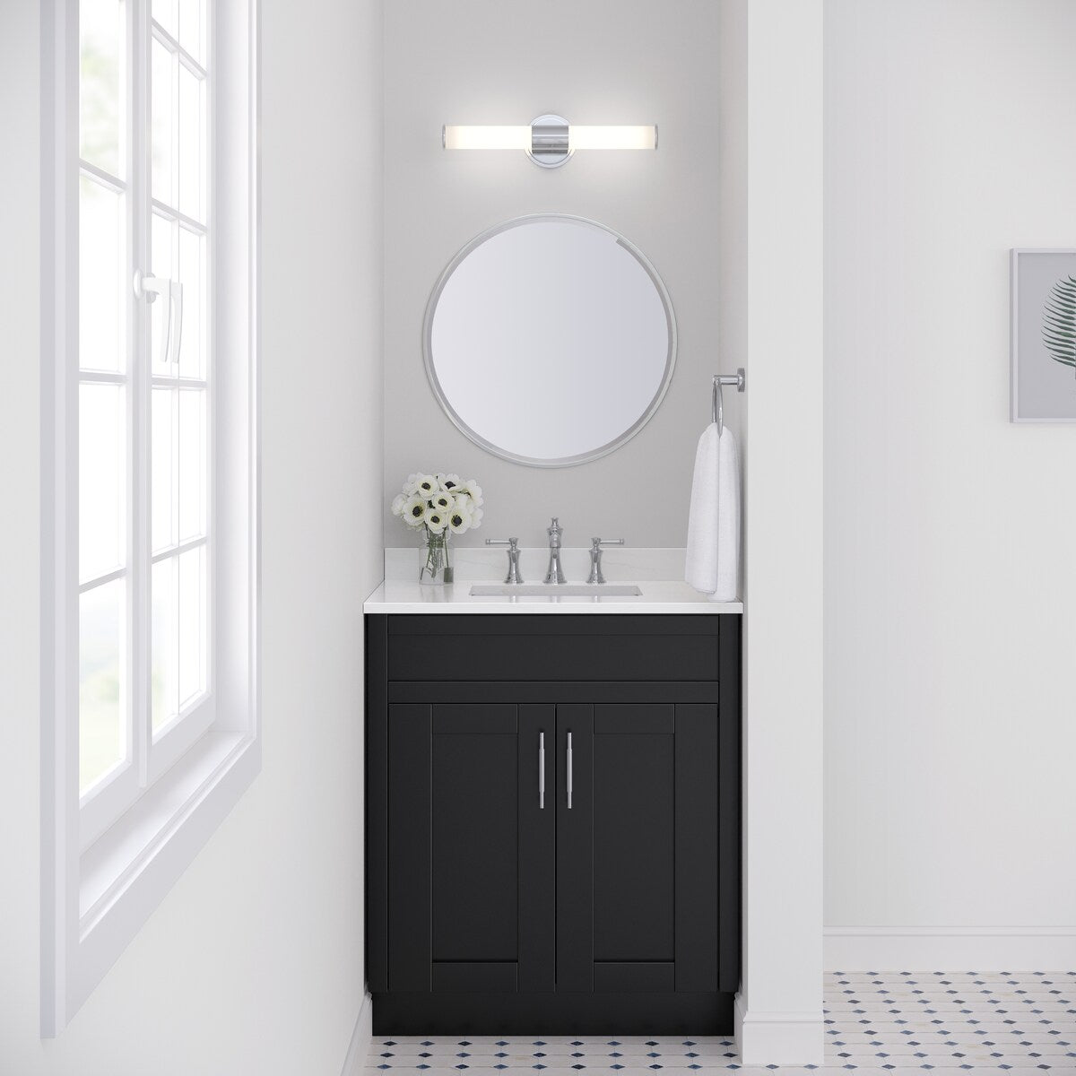 Luminaire de salle de bain à LED Truman de Millennium Lighting, disponible en plusieurs finitions