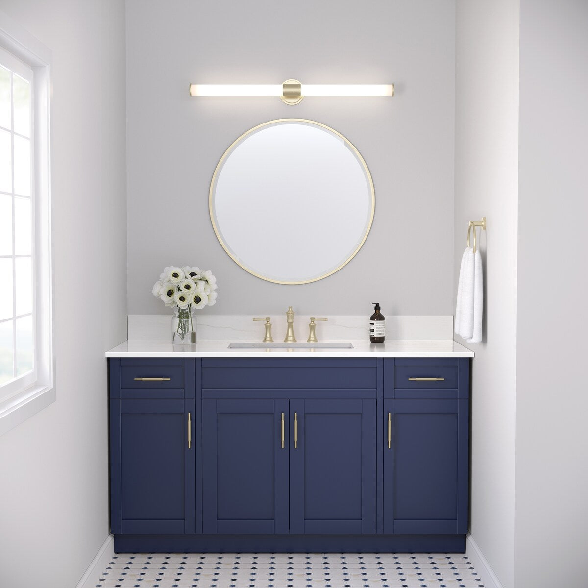 Luminaire de salle de bain à LED Truman de Millennium Lighting, disponible en plusieurs finitions