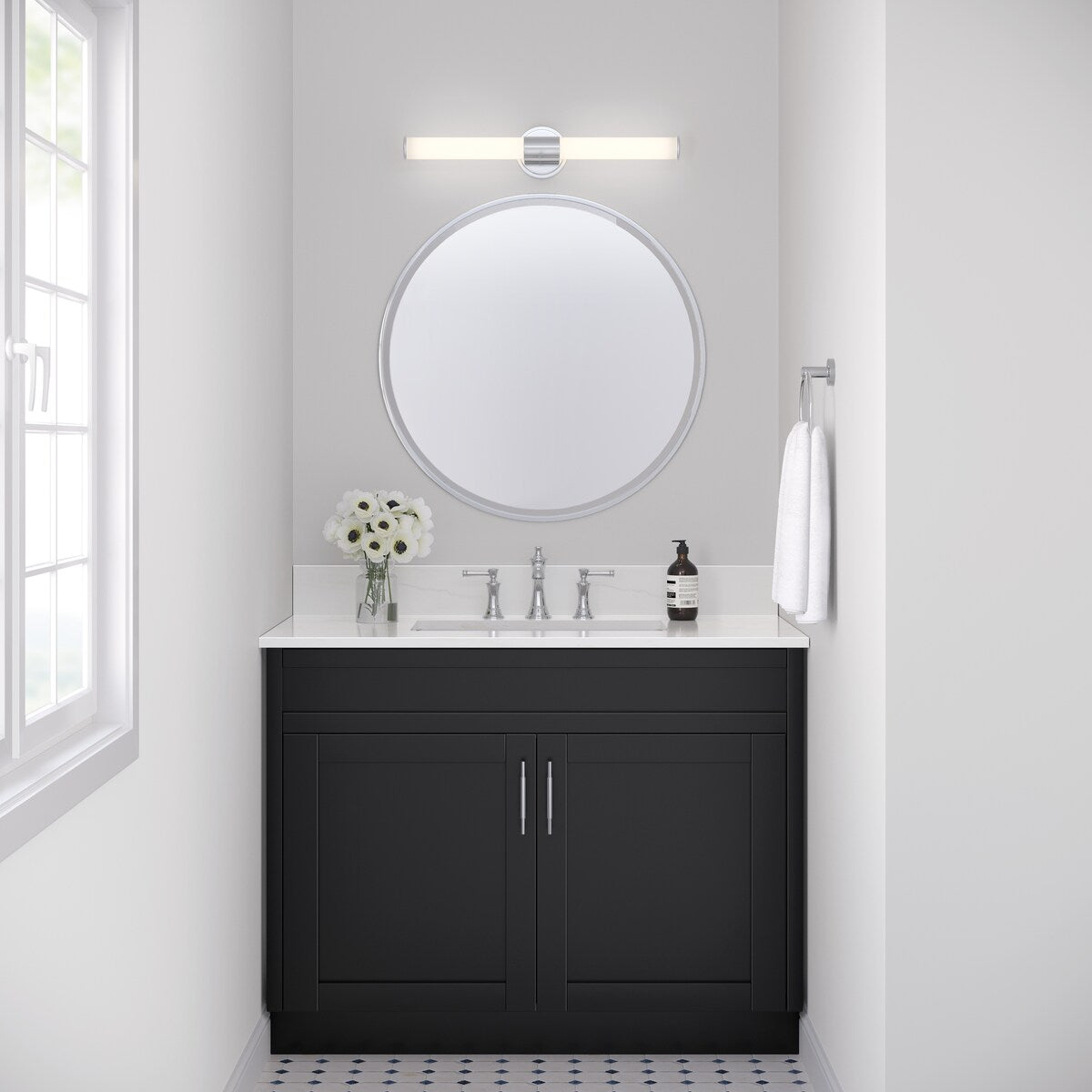 Luminaire de salle de bain à LED Truman de Millennium Lighting, disponible en plusieurs finitions