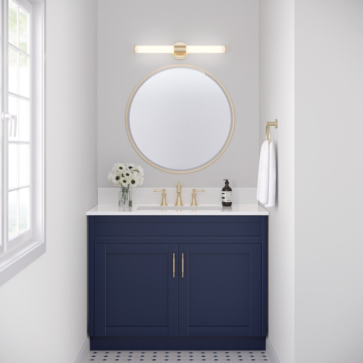 Luminaire de salle de bain à LED Truman de Millennium Lighting, disponible en plusieurs finitions