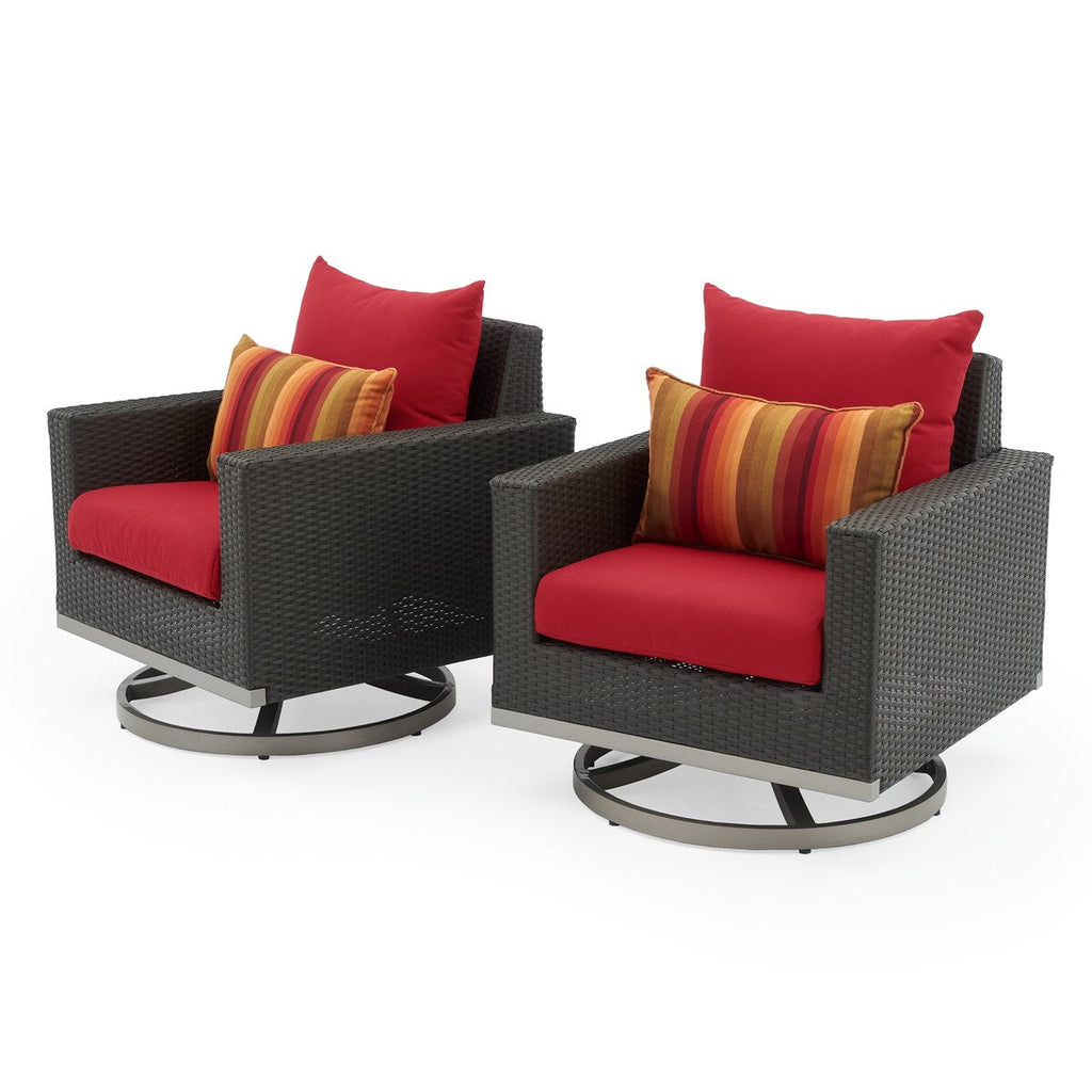 Ensemble de foyer extérieur Milo Espresso 7 pièces Sunbrella avec mouvement