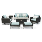 Ensemble de foyer extérieur Milo Espresso 7 pièces Sunbrella avec mouvement