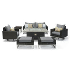 Ensemble de foyer extérieur Milo Espresso 7 pièces Sunbrella avec mouvement