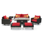 Ensemble de foyer extérieur Milo Espresso 7 pièces Sunbrella avec mouvement