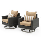 Ensemble de foyer extérieur Milo Espresso 7 pièces Sunbrella avec mouvement