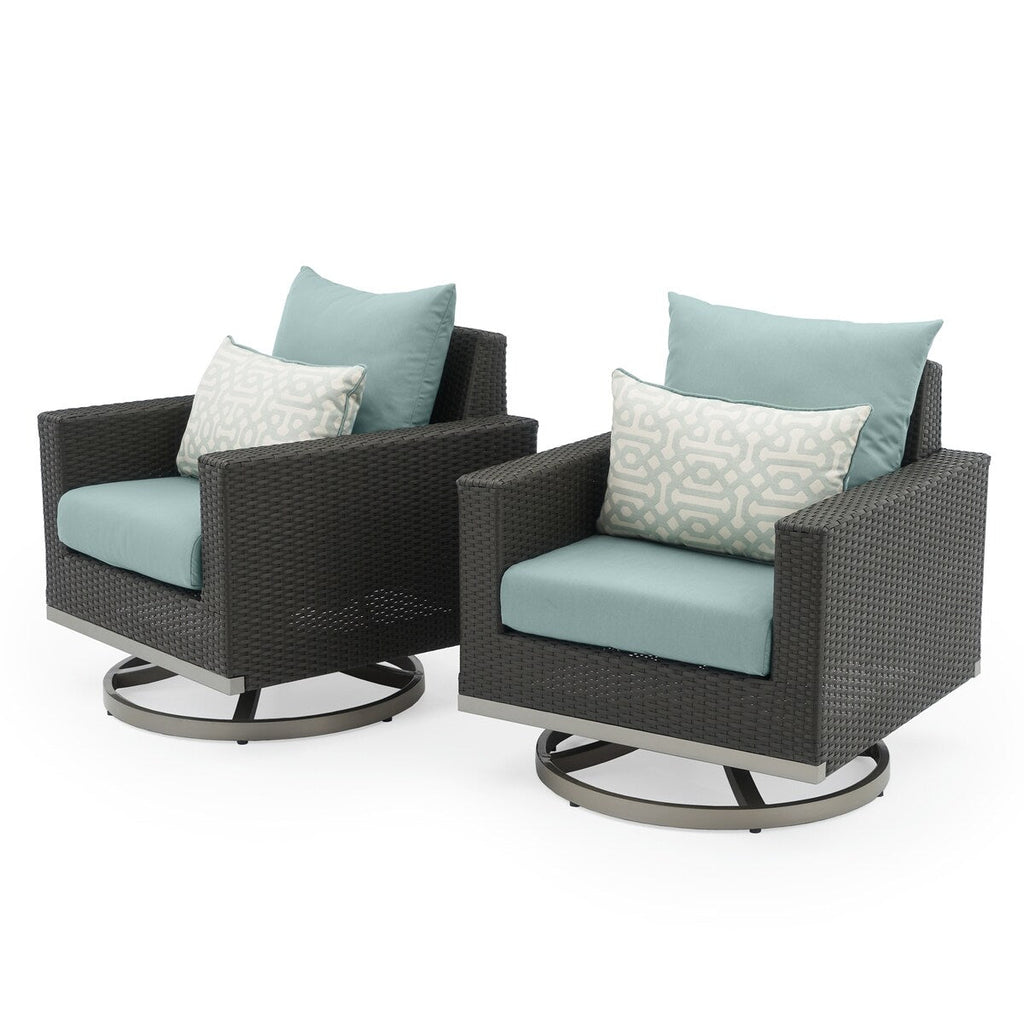 Ensemble de foyer extérieur Milo Espresso 7 pièces Sunbrella avec mouvement