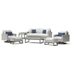 Ensemble de 7 sièges profonds pour patio extérieur Milo Gray Sunbrella Motion