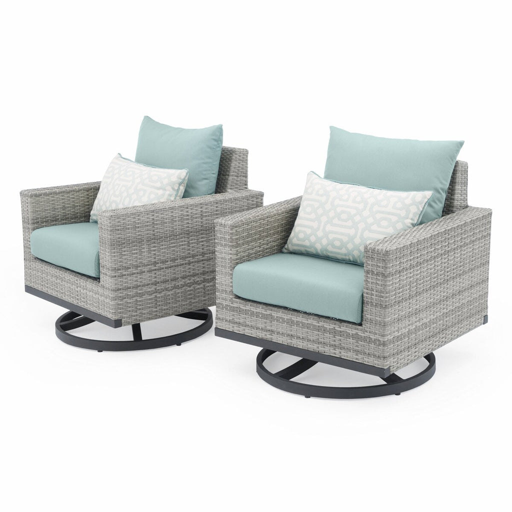 Ensemble de 7 sièges profonds pour patio extérieur Milo Gray Sunbrella Motion