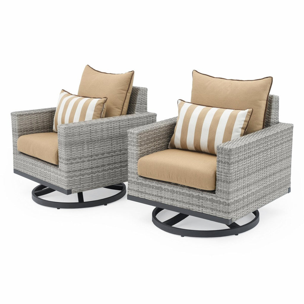 Ensemble de 7 sièges profonds pour patio extérieur Milo Gray Sunbrella Motion