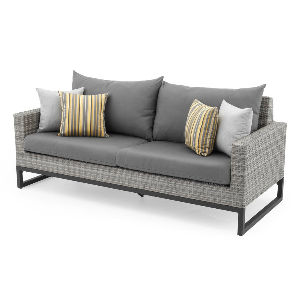 Ensemble de 7 sièges profonds pour patio extérieur Milo Gray Sunbrella Motion