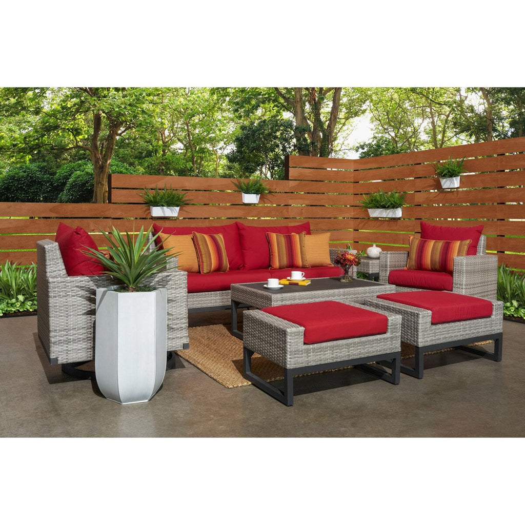 Ensemble de 7 sièges profonds pour patio extérieur Milo Gray Sunbrella Motion