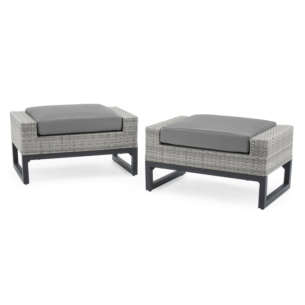 Ensemble de 7 sièges profonds pour patio extérieur Milo Gray Sunbrella Motion
