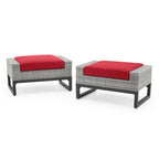 Ensemble de 7 sièges profonds pour patio extérieur Milo Gray Sunbrella Motion