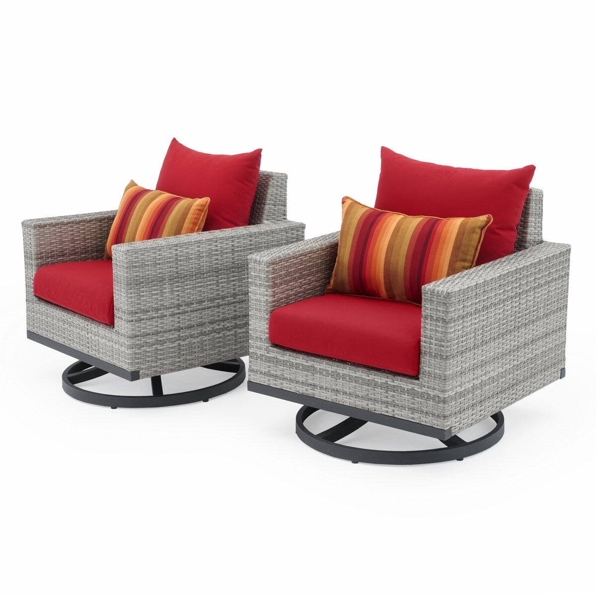 Ensemble de 7 sièges profonds pour patio extérieur Milo Gray Sunbrella Motion