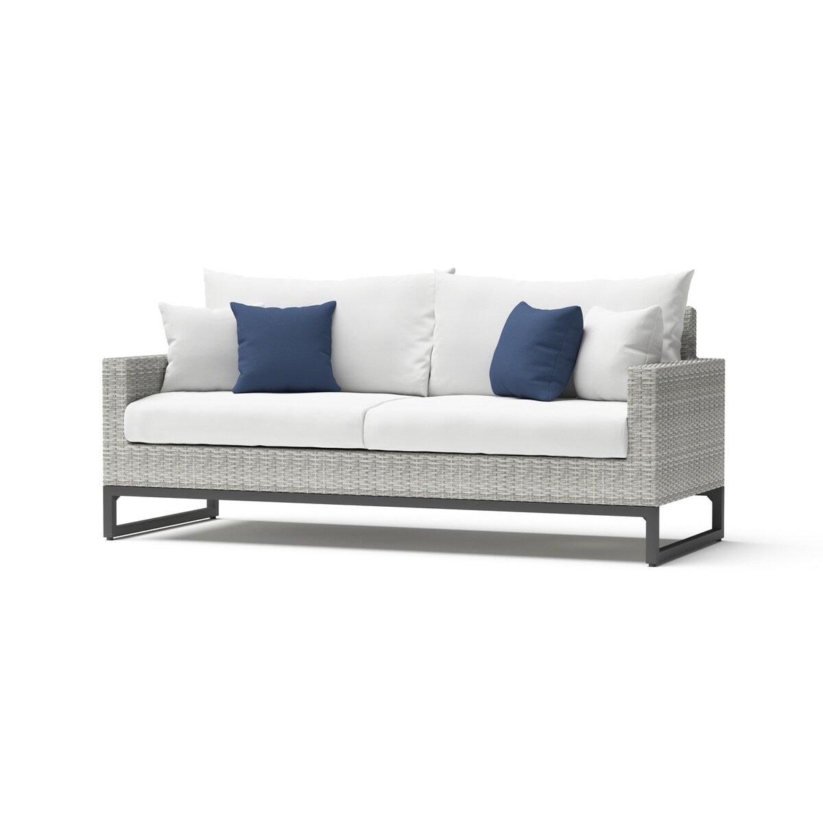Ensemble de 7 sièges profonds pour patio extérieur Milo Gray Sunbrella Motion