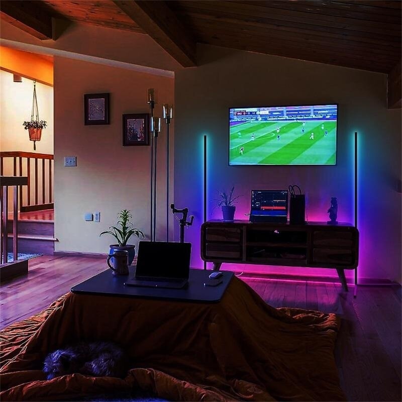 Lampadaire d'angle RVB minimaliste - Lot de 2