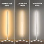 Lampadaire d'angle RVB minimaliste - Lot de 2